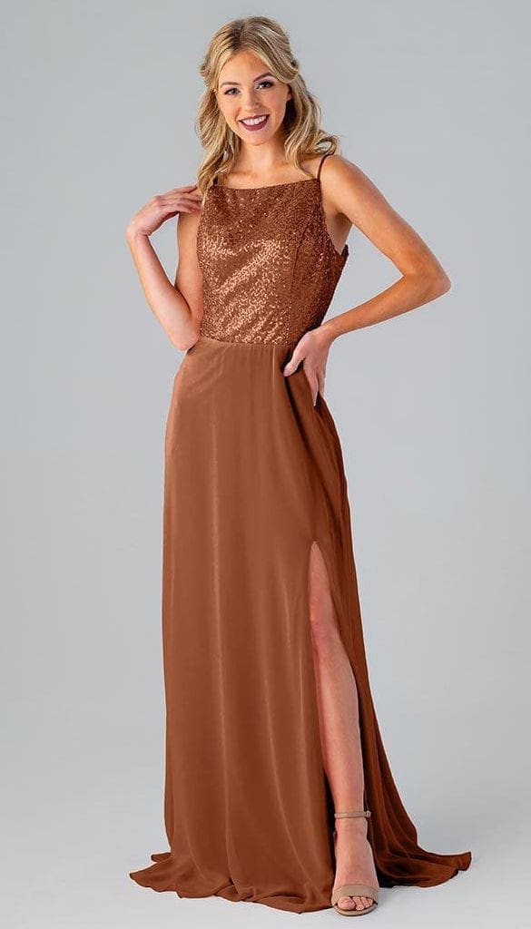 Sale Ready-to-Ship Chiffon Bridesmaid Dress | Kennedy Blue 2 / Copper/Burnt Orange Sale Ready-to-Ship Chiffon Bridesmaid Dress | Kennedy Blue 2 / Copper/Burnt Orange