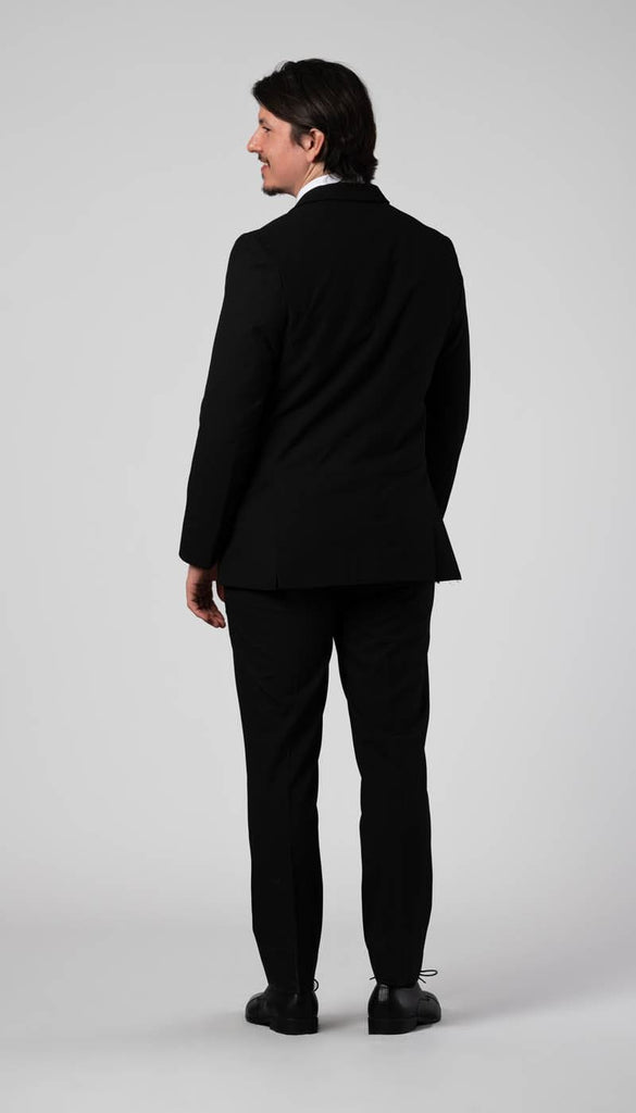 Trim Fit 2 Piece Mens Suit Black | Kennedy Blue