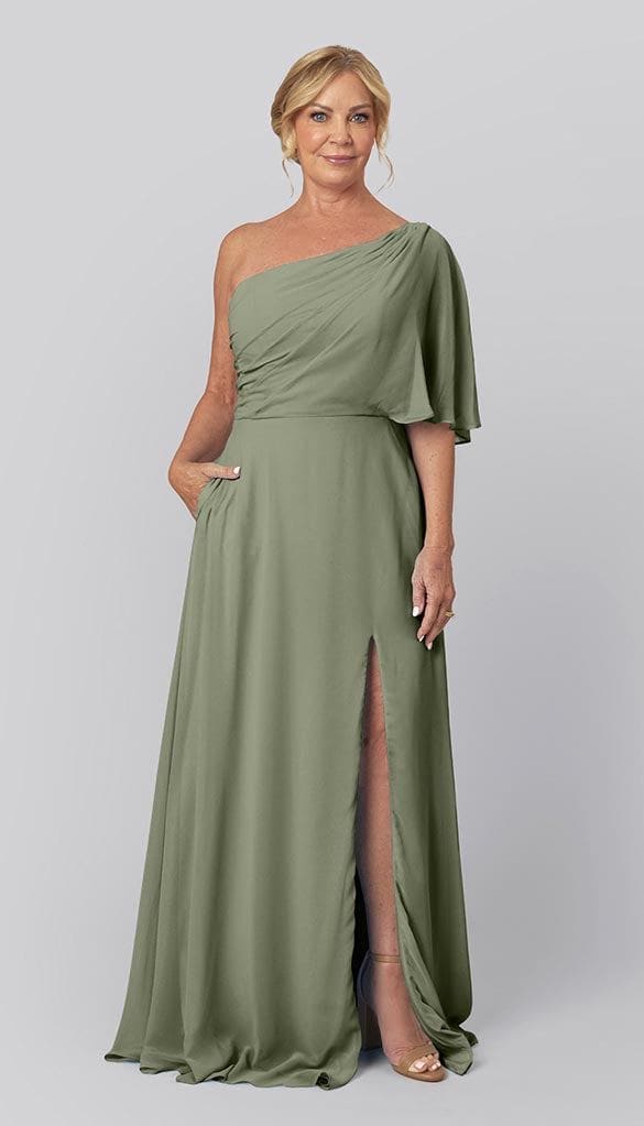slim fit dress slacks Elegant Strapless Blue Green Tropical Print Pleated Maxi Dress main image 0