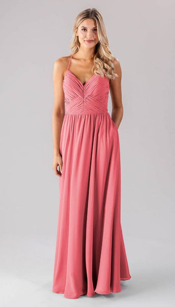open lace back dress Caitlin Chiffon Bridesmaid Dress