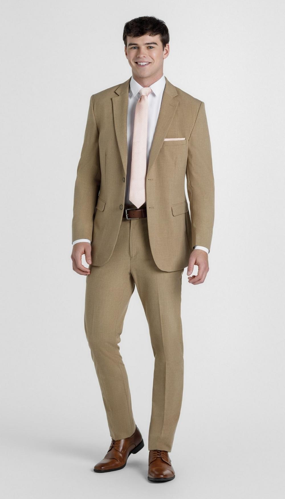 Camel|Trim Fit Suit