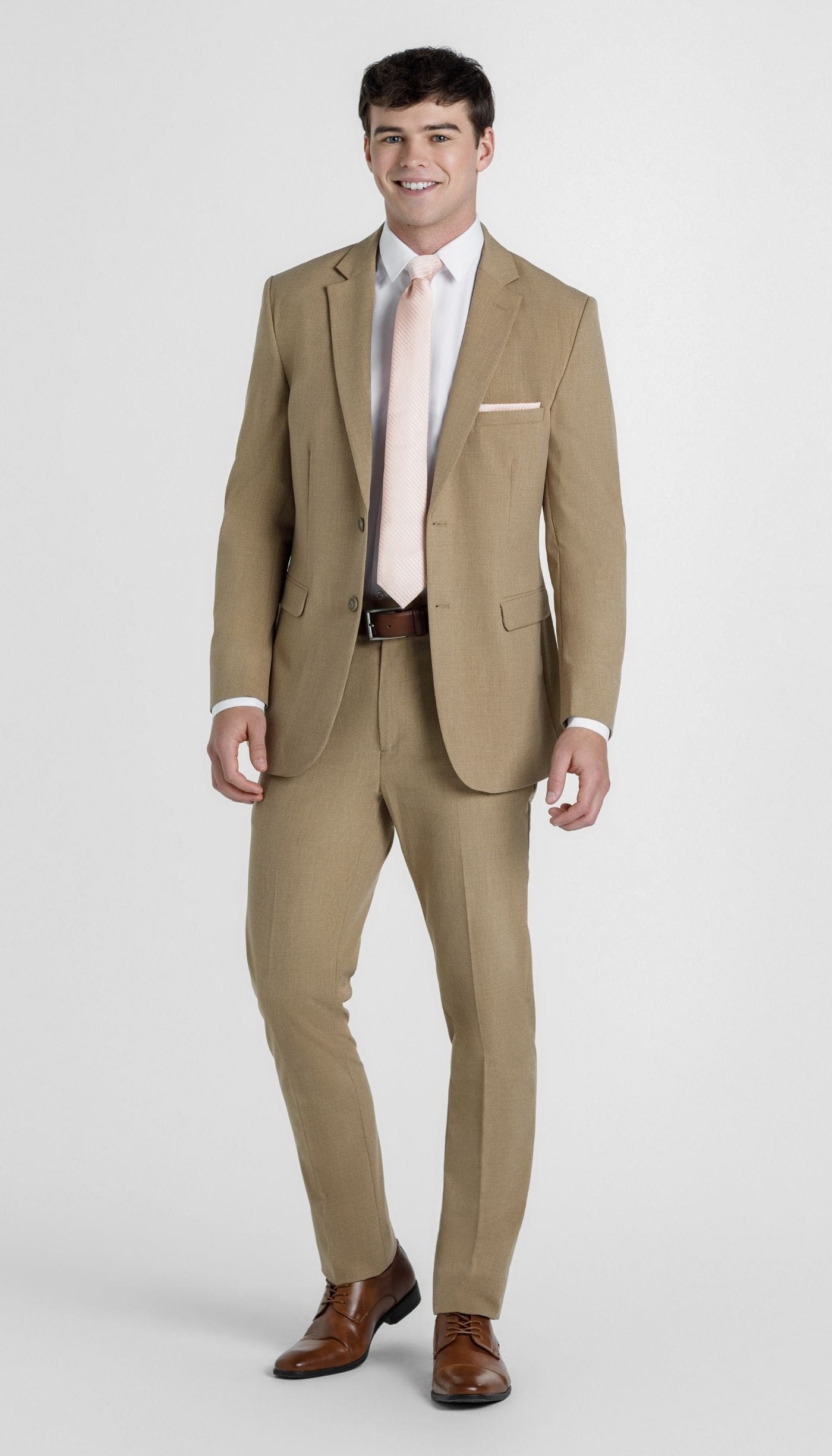 Camel|Trim Fit Suit