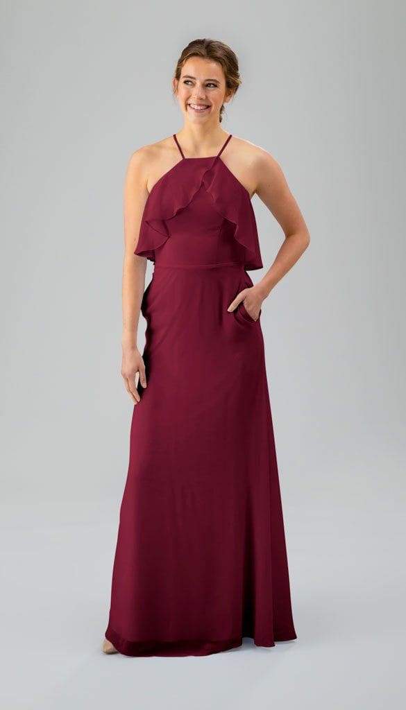 Sale Ready-to-Ship Chiffon Bridesmaid Dress | Kennedy Blue 28 / Claret Sale Ready-to-Ship Chiffon Bridesmaid Dress | Kennedy Blue 28 / Claret