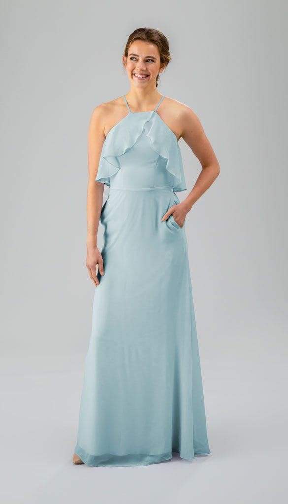 Sale Ready-to-Ship Chiffon Bridesmaid Dress | Kennedy Blue 10 / Mint Sale Ready-to-Ship Chiffon Bridesmaid Dress | Kennedy Blue 10 / Mint