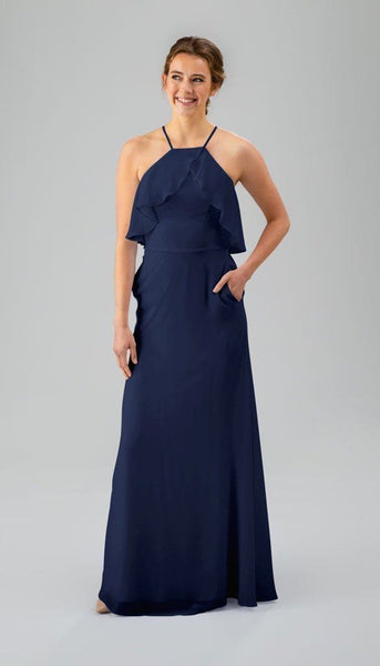 Sale Ready-to-Ship Chiffon Bridesmaid Dress | Kennedy Blue 30 / Cantaloupe Sale Ready-to-Ship Chiffon Bridesmaid Dress | Kennedy Blue 30 / Cantaloupe