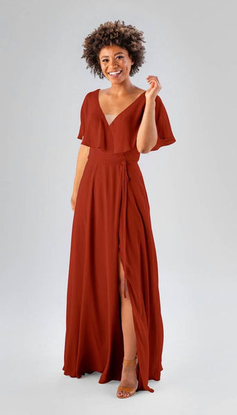 Courtney Chiffon Bridesmaid Dress | Kennedy Blue Cinnamon Courtney Chiffon Bridesmaid Dress | Kennedy Blue Cinnamon
