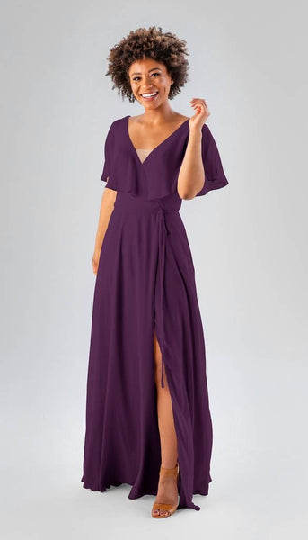 Courtney Chiffon Bridesmaid Dress | Kennedy Blue Eggplant