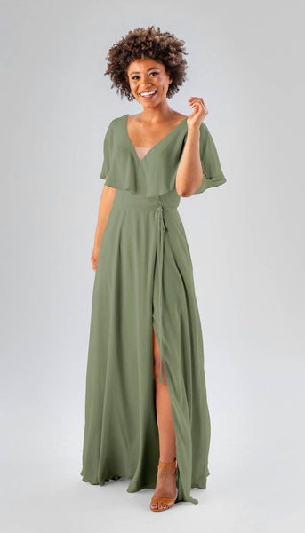 Courtney Chiffon Bridesmaid Dress | Kennedy Blue Light Sage Courtney Chiffon Bridesmaid Dress | Kennedy Blue Light Sage