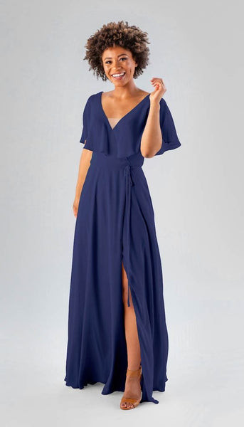 Courtney Chiffon Bridesmaid Dress | Kennedy Blue Eggplant