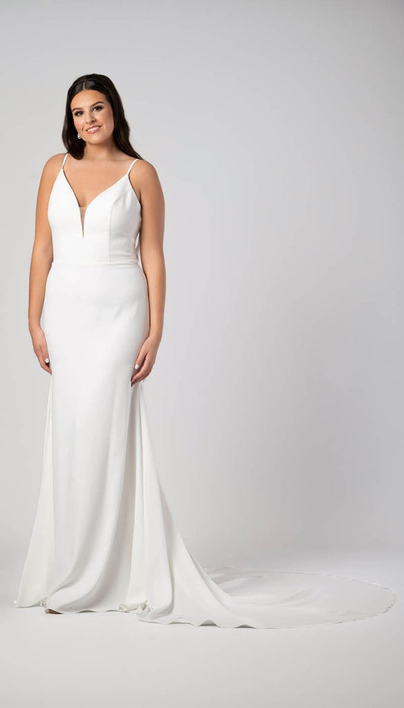 Crepe Sheath Wedding Dress | Kennedy Blue Darcy