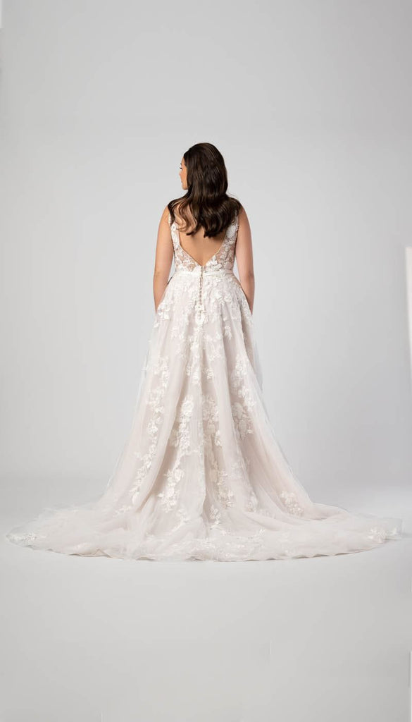 Lace A-Line Wedding Dress | Kennedy Blue Declan Lace A-Line Wedding Dress | Kennedy Blue Declan