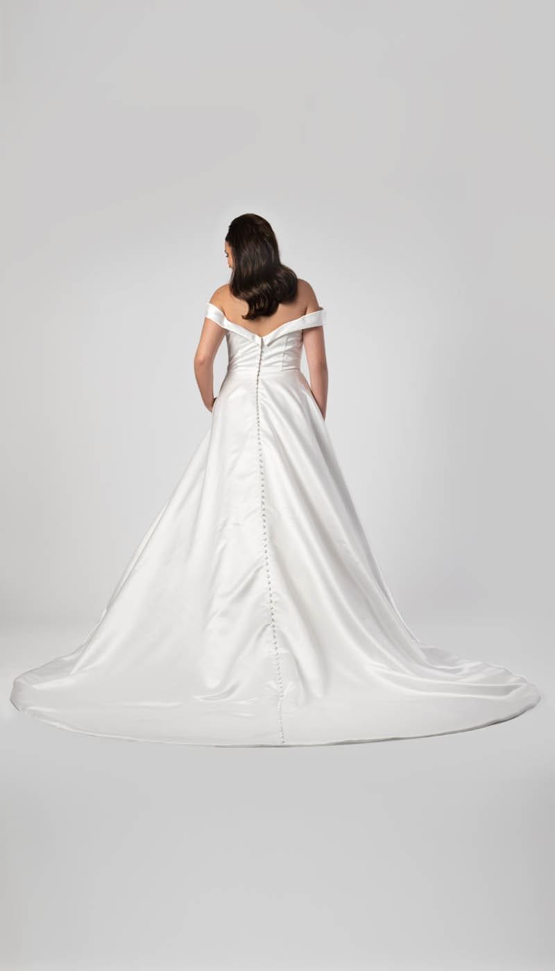 |In Stock Satin Ballgown Diana Wedding Dress