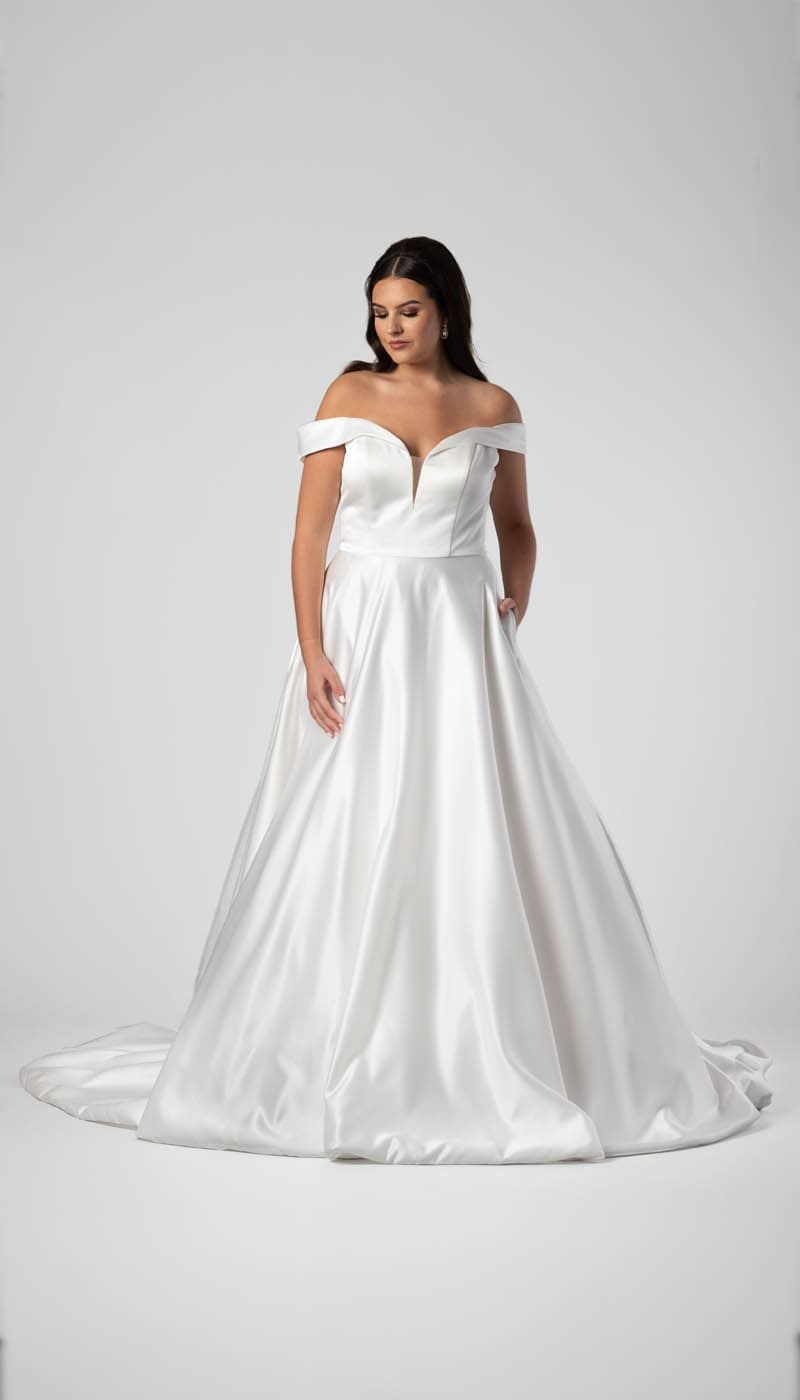 |In Stock Satin Ballgown Diana Wedding Dress
