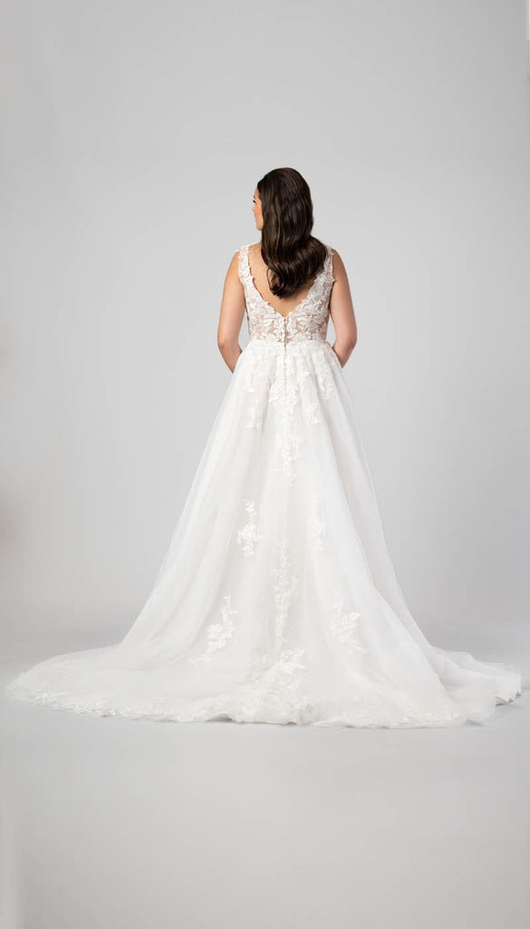 Lace A-line Wedding Dress | Kennedy Blue Donna Lace A-line Wedding Dress | Kennedy Blue Donna