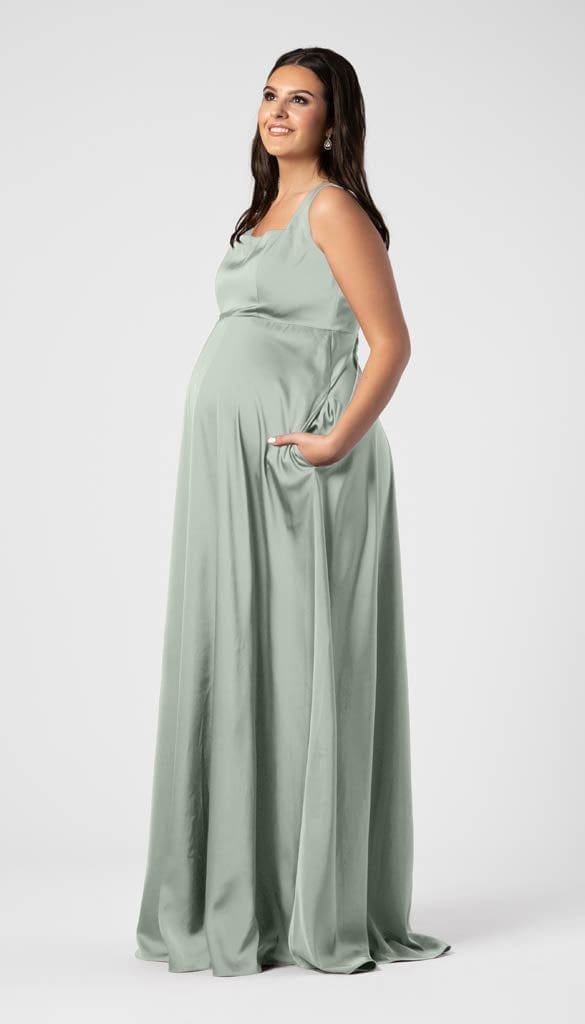 Sale Ready-to-Ship Maternity Bridesmaid Dress | Kennedy Blue M14 / Grey