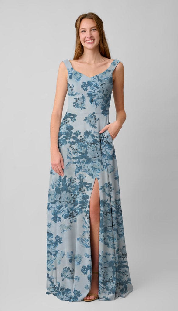 Haley Platinum Chiffon Bridesmaids Dress