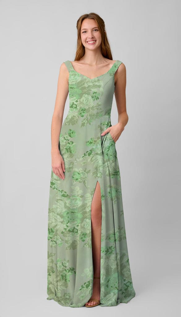 slim fit dress slacks Skye Floral Burnout Velvet Dress main image 0