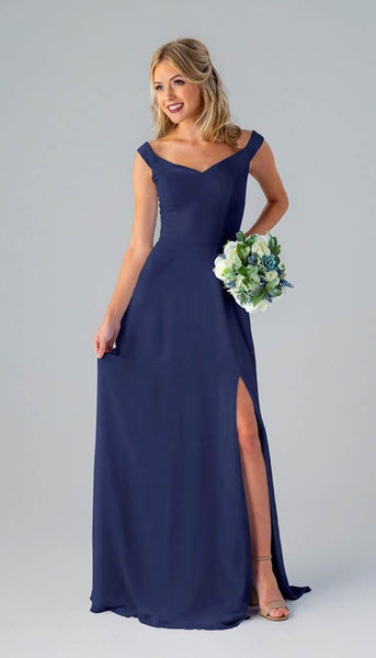 knee length dresses for ladies Haley Classic Chiffon Bridesmaids Dress