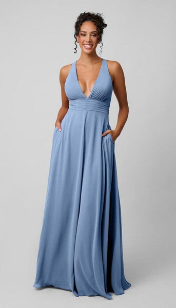 Hope Chiffon Bridesmaids Dress | Kennedy Blue Cornflower Hope Chiffon Bridesmaids Dress | Kennedy Blue Cornflower