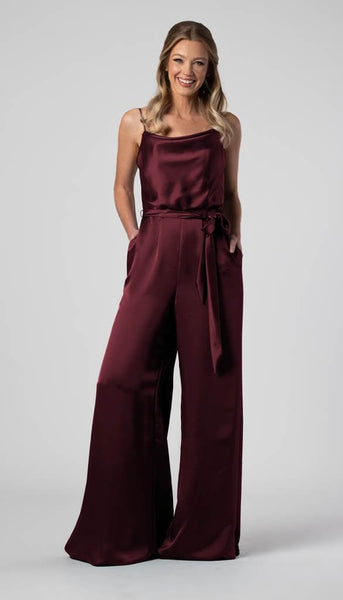 Jill Ready To Ship Bridesmaid Jumpsuit | Kennedy Blue 4 / Burgundy