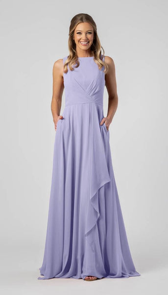 joy bridesmaid dresses Modest Dress Color:BLUE MULTI Scoop/U Preferred Women'S Velvet Dress Long