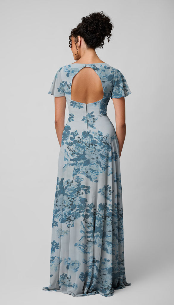 Katie Platinum Chiffon Bridesmaid Dress