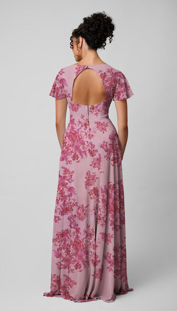 Katie Platinum Chiffon Bridesmaid Dress