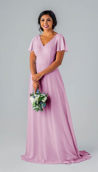Katie Chiffon Bridesmaid Dress | Kennedy Blue Dusty Pink Katie Chiffon Bridesmaid Dress | Kennedy Blue Dusty Pink