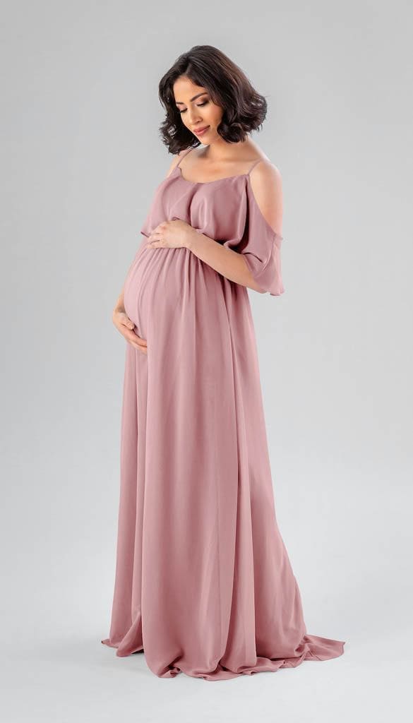 Sale Ready-to-Ship Maternity Bridesmaid Dress | Kennedy Blue M10 / Blush