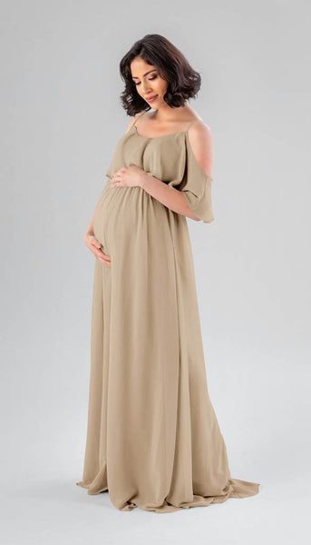 Sale Ready-to-Ship Maternity Bridesmaid Dress | Kennedy Blue M14 / Latte Sale Ready-to-Ship Maternity Bridesmaid Dress | Kennedy Blue M14 / Latte