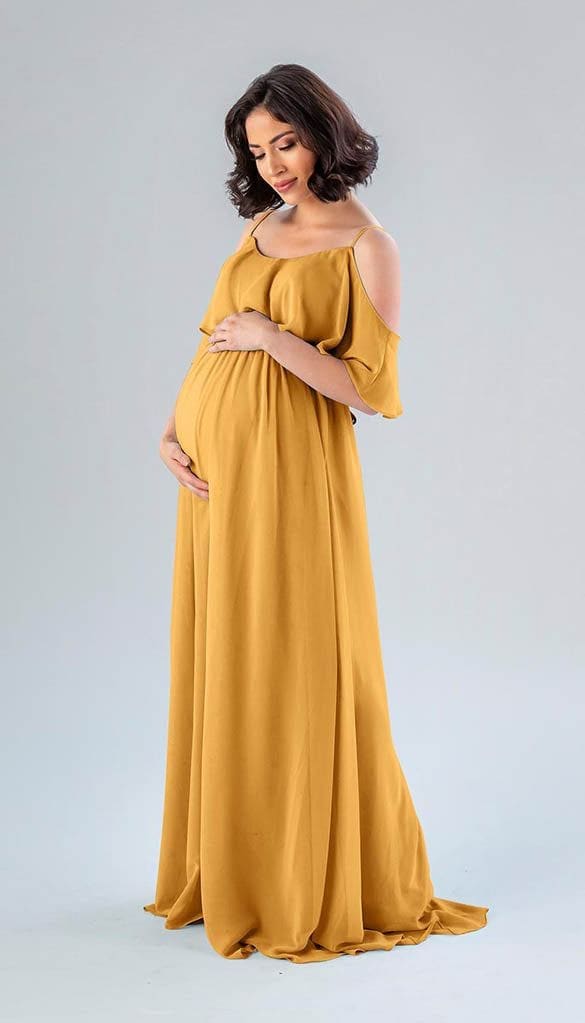 Sale Ready-to-Ship Maternity Bridesmaid Dress | Kennedy Blue M10 / Blush