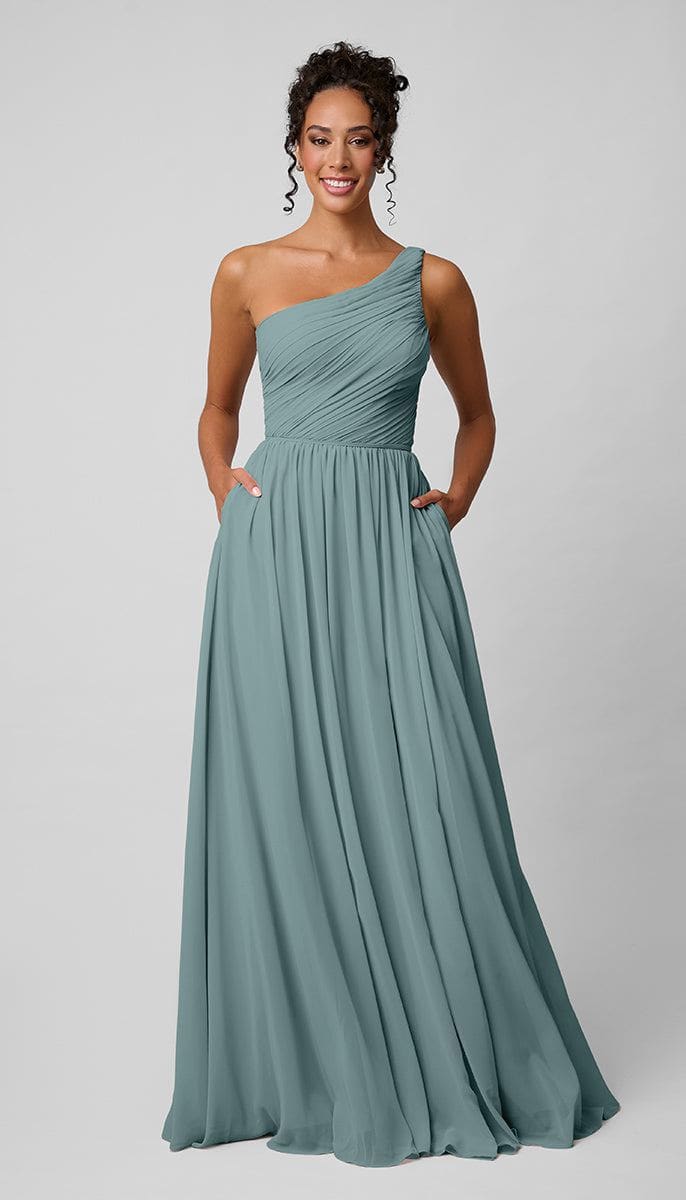 One Shoulder Bridesmaid Dress | Kennedy Blue Athena Platinum Butterscotch One Shoulder Bridesmaid Dress | Kennedy Blue Athena Platinum Butterscotch