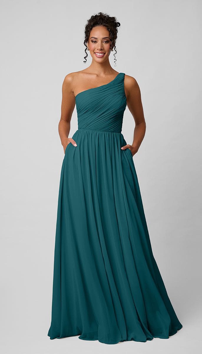 One Shoulder Bridesmaid Dress | Kennedy Blue Athena Platinum Butterscotch One Shoulder Bridesmaid Dress | Kennedy Blue Athena Platinum Butterscotch