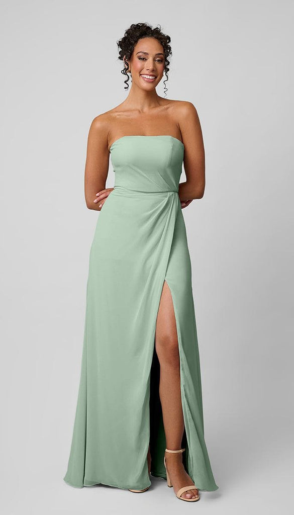 Structured Strapless Bridesmaid Dress | Kennedy Blue Audrey Platinum Blossom Structured Strapless Bridesmaid Dress | Kennedy Blue Audrey Platinum Blossom