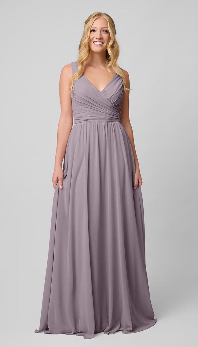 Brittany Platinum Chiffon Bridesmaid Dress