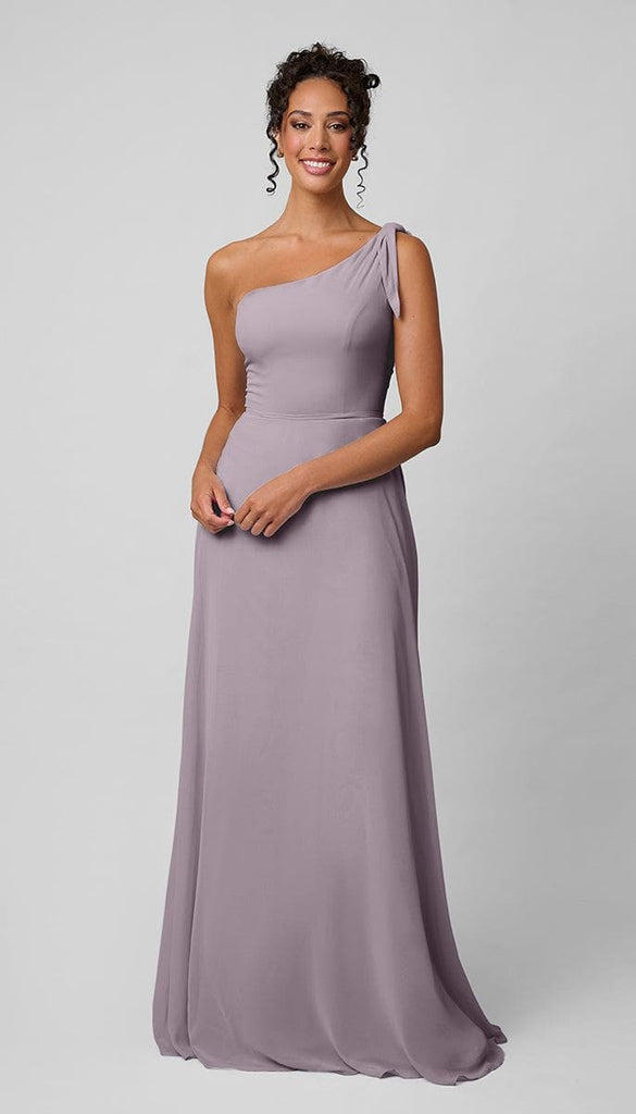 One Shoulder Bridesmaid Dress | Kennedy Blue Eloise Platinum