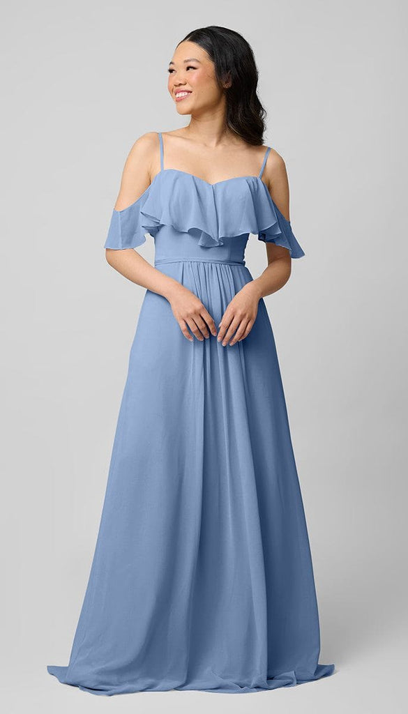 Chiffon Bridesmaids Dress | Kennedy Blue Emily Platinum Burnt Orange Chiffon Bridesmaids Dress | Kennedy Blue Emily Platinum Burnt Orange