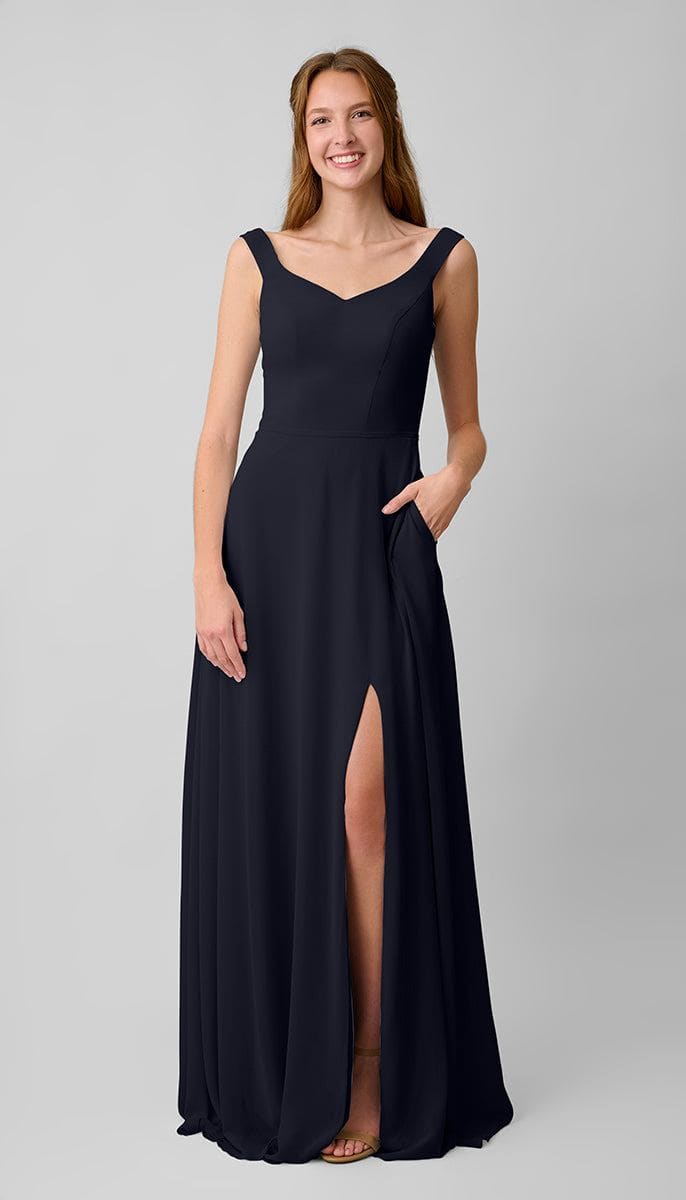 Haley Platinum Chiffon Bridesmaids Dress