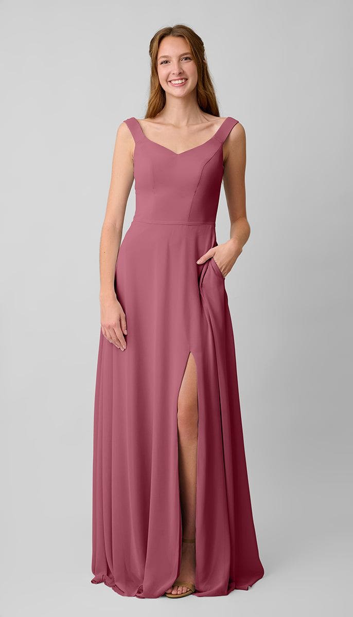 Haley Platinum Chiffon Bridesmaids Dress