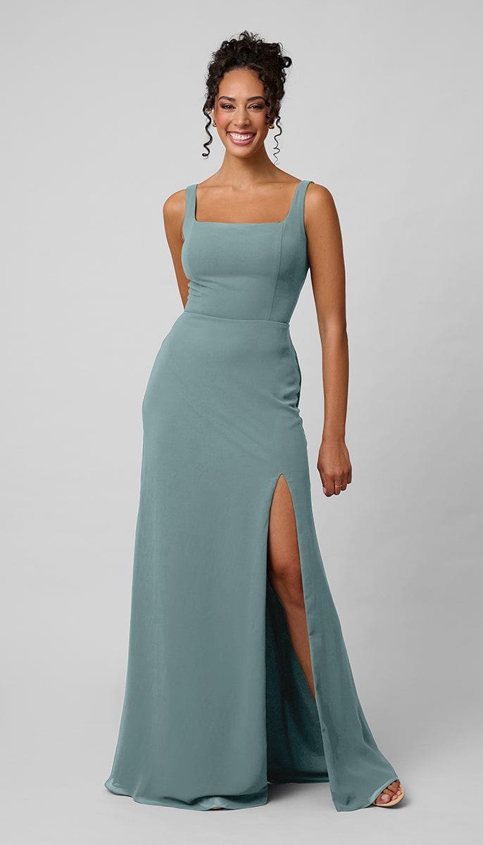 platinum color bridesmaid dresses Kennedy Blue Haley Platinum Bridesmaid Dress main image 0