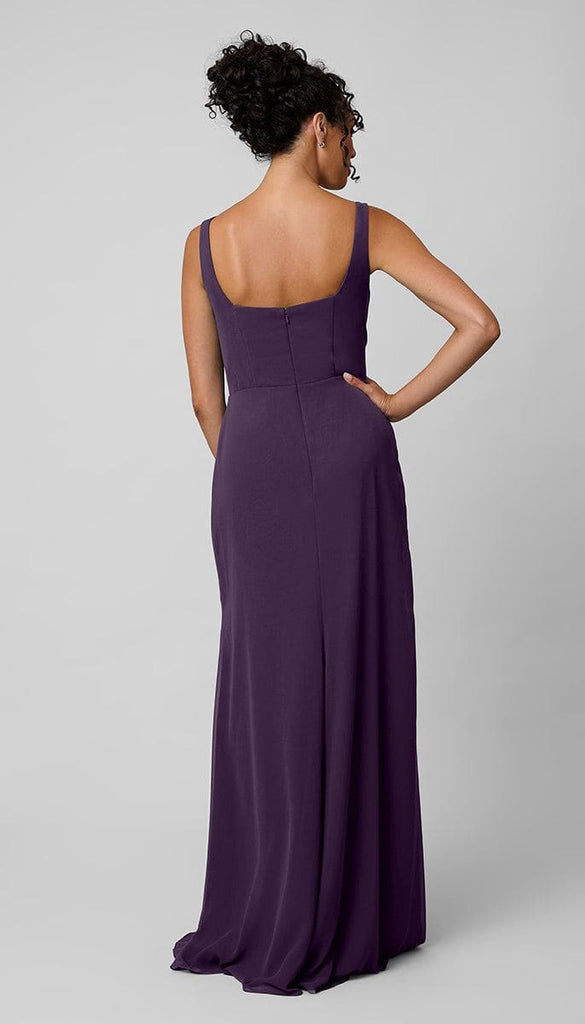 Long Bridesmaid Dresses Purple And Silver A-Line Cowl Neckline Ankle Length Sleeveless Spaghetti Straps Satin Long Bridesmaid Dresses Purple And Silver A-Line Cowl Neckline Ankle Length Sleeveless Spaghetti Straps Satin