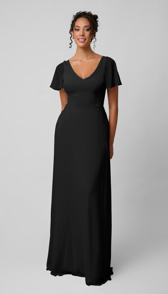 Katie Platinum Chiffon Bridesmaid Dress