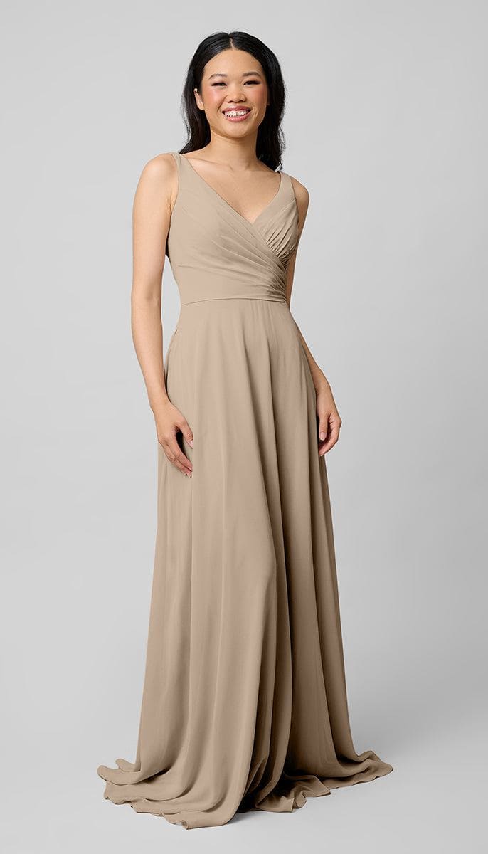 v neck bridesmaid dress COLOR:Dark Navy line cut 23FW Boho Floral Maxi Dress