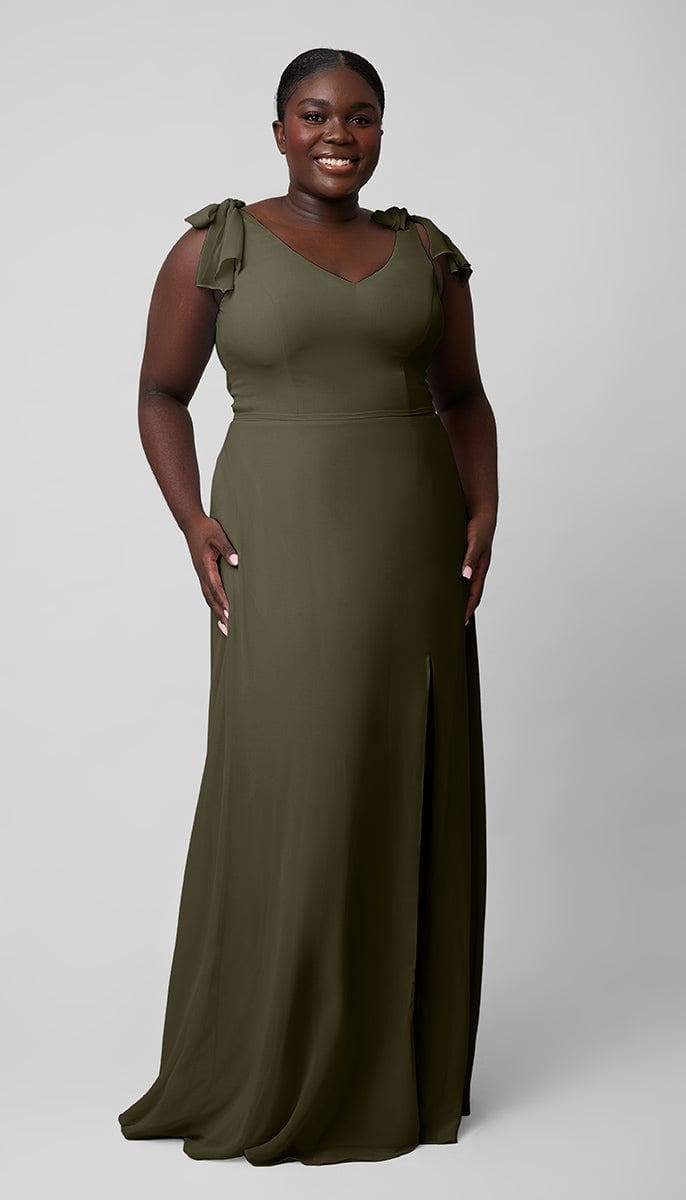 plus size bridesmaid dresses edmonton Elegant V-neck Ruffle Sleeves Empire Plus Size Bridesmaid Dress
