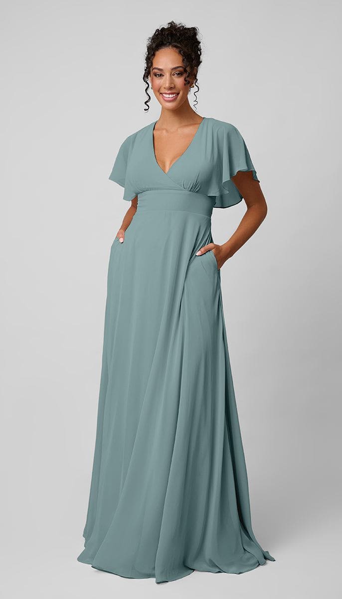 Modest Bridesmaid Dress | Kennedy Blue Luca Platinum Deep Sea Modest Bridesmaid Dress | Kennedy Blue Luca Platinum Deep Sea