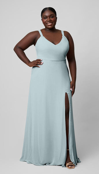 size teal bridesmaid dress Meg Platinum Clean & Modern Hidden back zipper/clasp