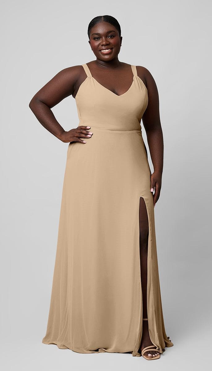 tan plus size formal dresses Plus Size Gold Dress Champagne Mother of Bride Formal Evening Gowns Wedding Guest Long Bridesmaid Prom Dresses Sleeves at Amazon Women's Clothing store