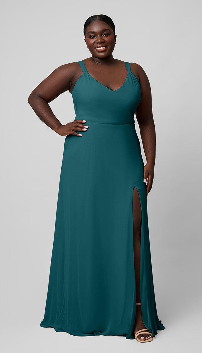 plus size teal bridesmaid dresses 2025 Steel Blue Bridesmaid Dresses Plus Size Flutter Sleeve V Neck Steel Blue / Customization / No Waist Chain