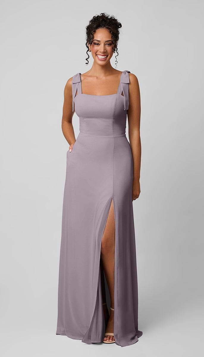 Sofia Platinum Chiffon Bridesmaids Dress| Kennedy Blue French Lilac