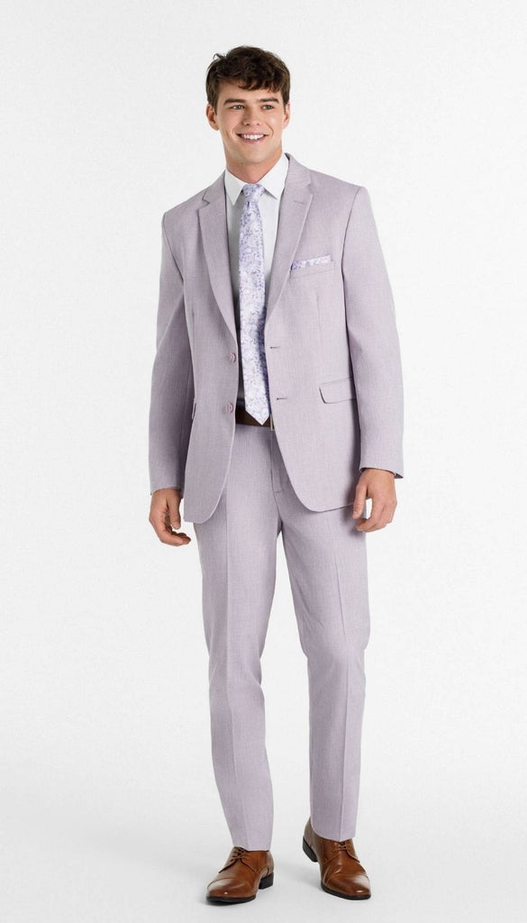 lavender dress shirt with grey suit The suit color of Spring + Summer? GREY! From light grey, to medium grey,  to charcoal, majority of our booked weddings have chosen grey. It's a great  neutral for any color palette!